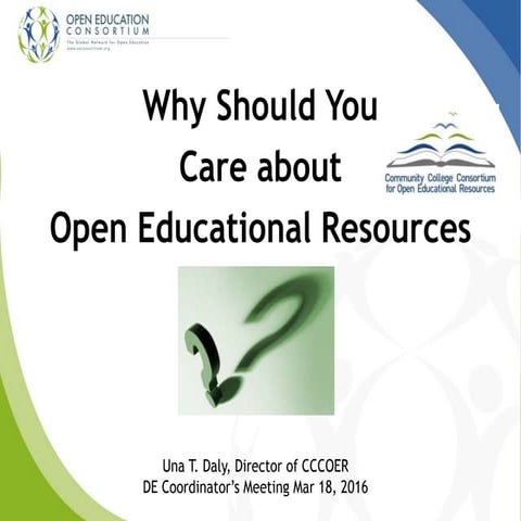 Why Should You Care About Open Educational Resources?