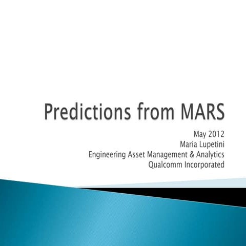 Predictions from MARS