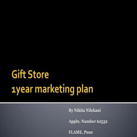 Final marketing business plan by nikita nilekani