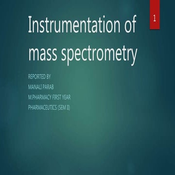 instrumentation of mass spectrometry