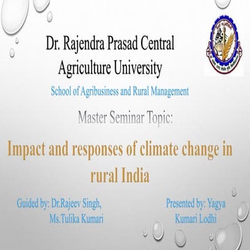 IMPACT OF CLIMATE CHANGE 