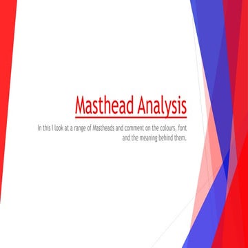 Masthead analysis | PPT