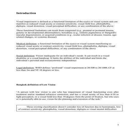 Low vision rehabilitation