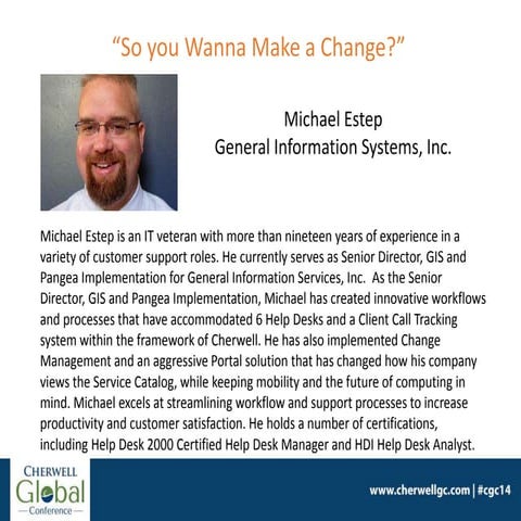 So You Wanna Make a Change?