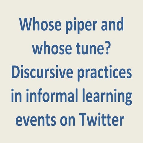 Whose piper and whose tune?