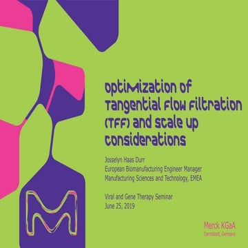 Optimization of Tangential Flow Filtration Applications and Scale Up ...