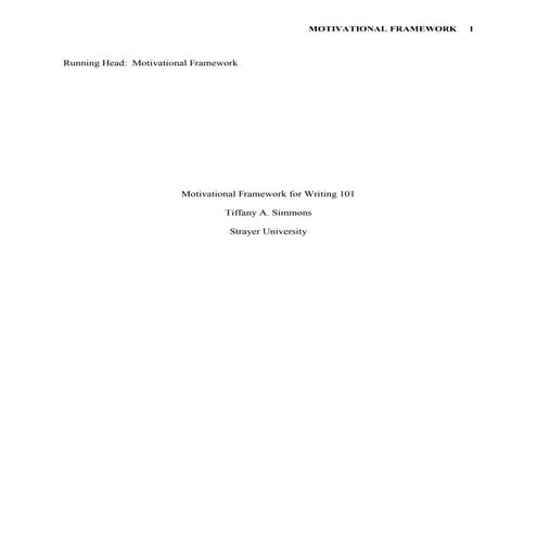 Final motivational framework paper