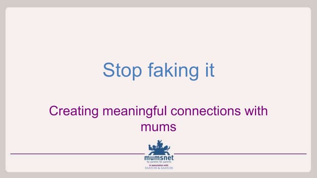 Stop faking it - Mumstock 2016 keyn...