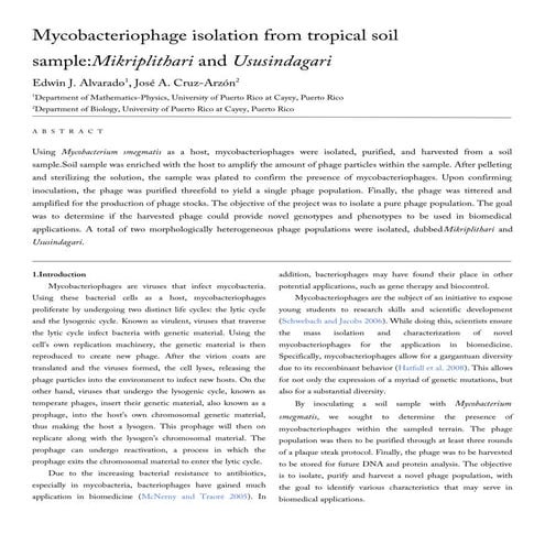 Final Mycrobacteriophages Article