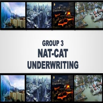 NATURAL CATASTROPHE UNDERWRITING