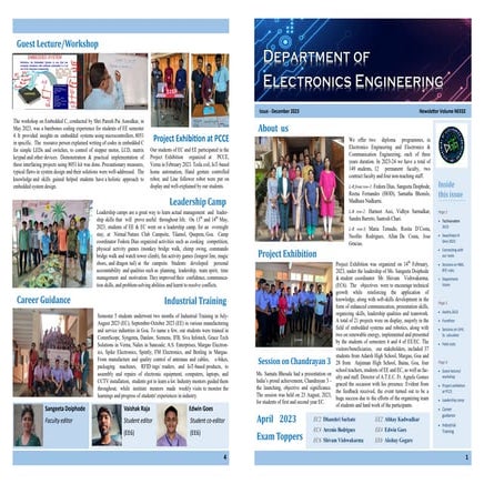 Final Newsletter V9, agnel polyclinic Verna, goa, electronics department