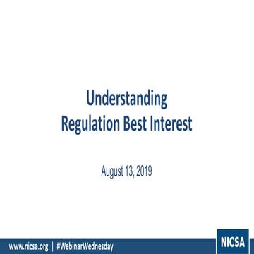 Understanding Regulation Best Interest
