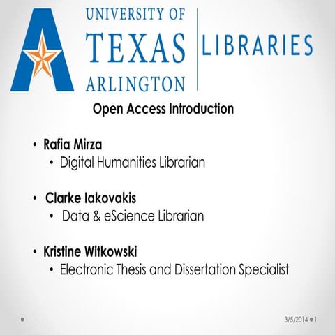 Introduction to Open Access