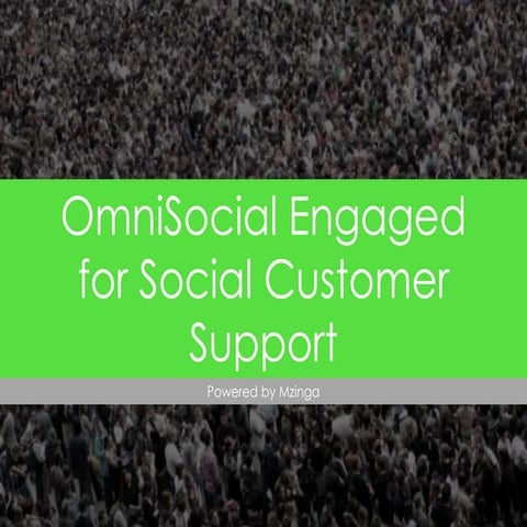 OmniSocial Engaged for Social Customer Support