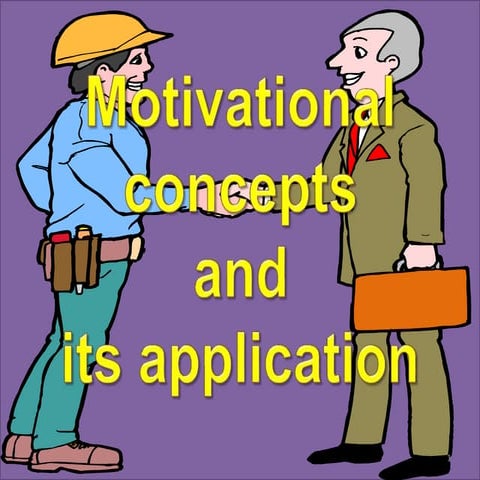 Motivational concepts and its application - Organizational Behaviour