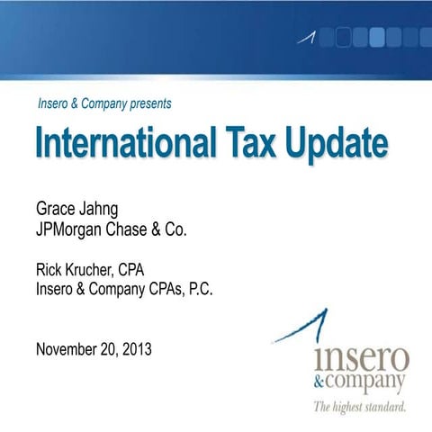 International Banking & Tax Update