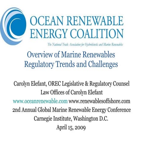 Global Marine Renewable Energy Presentation
