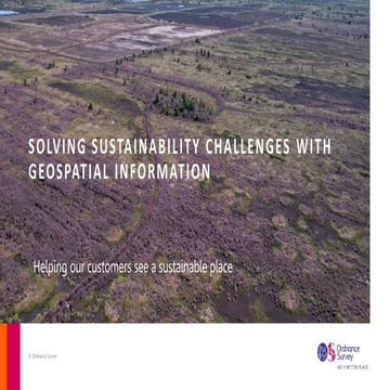 Solving sustainability challenges with geospatial information