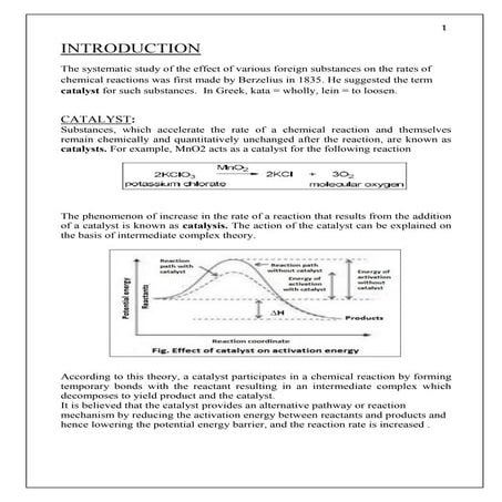 SHORT NOTE ON CATALYST .