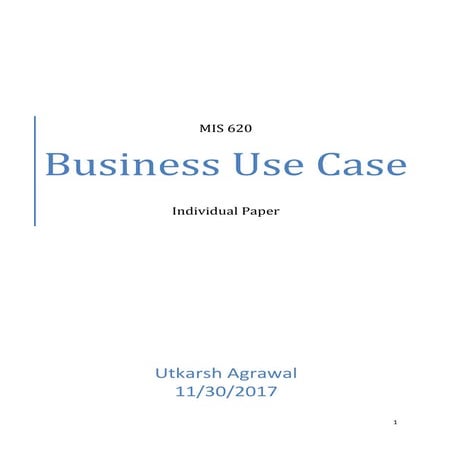 Business Use Case Paper
