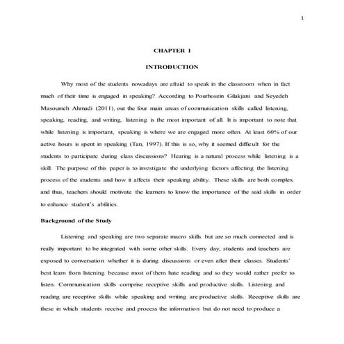 “Listening and Speaking: Way of Improving the English Speaking Ability of Stu...