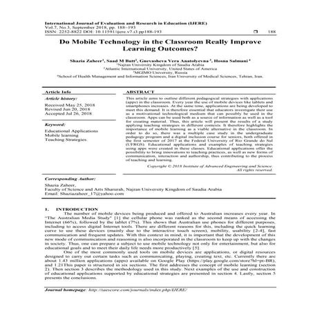 Do Mobile Technology in the Classroom Really Improve Learning Outcomes?