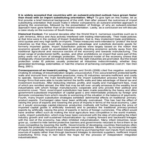 Import Substitution Vs Export Orientation; Case Study of Korean Economy