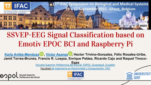 ⭐⭐⭐⭐⭐ Charla FIEC: #SSVEP_EEG Signal Classification based on #Emotiv EPOC #BC...