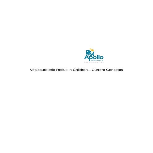 Vesicoureteric Reflux in Children—Current Concepts