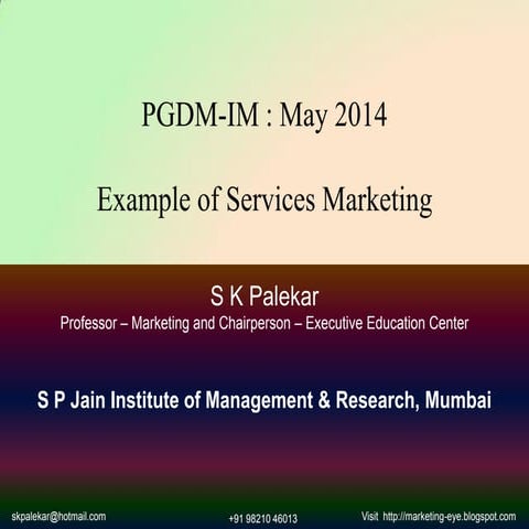 PGDM-IM (B2B Service Case) May 2014