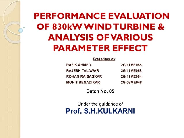 Home Wind Turbine Performance Analysis photo