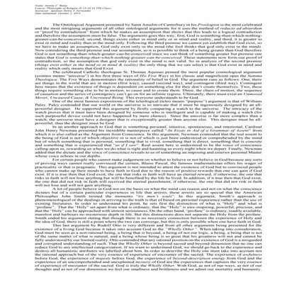 Philosophy of religion synthesis