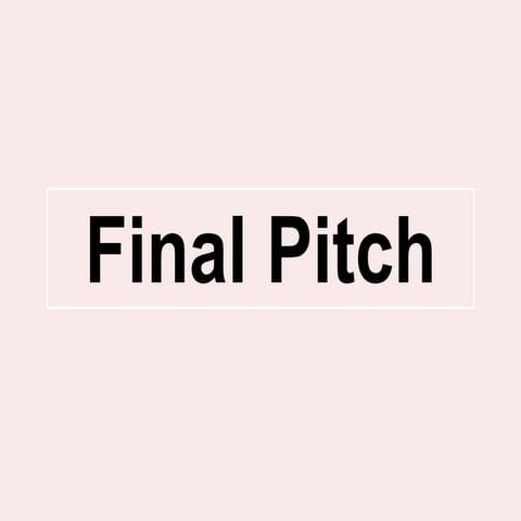 Final pitch