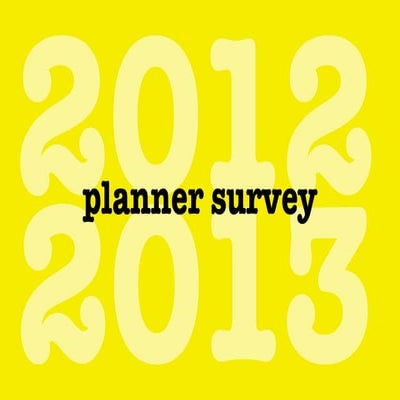 The Planner Survey 2012/2013