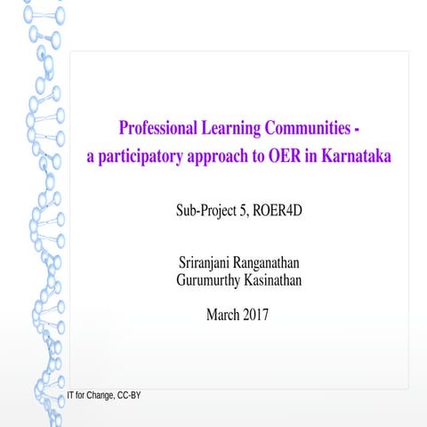 Teacher Professional Learning Communities: a collaborative OER adoption appro...