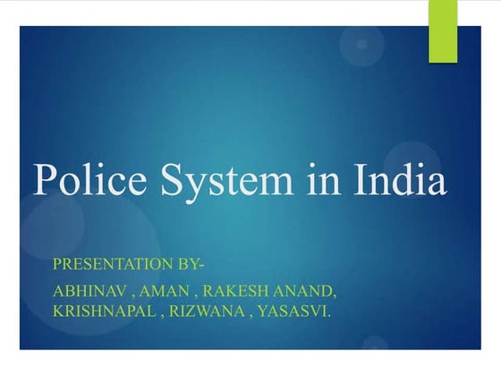 Evolution of Police in India | PPT