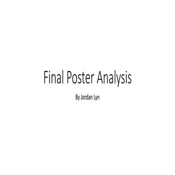 Final poster analysis
