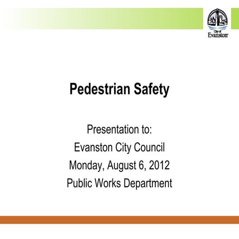 Final power point pedestrian safety presentation se rl | PPT