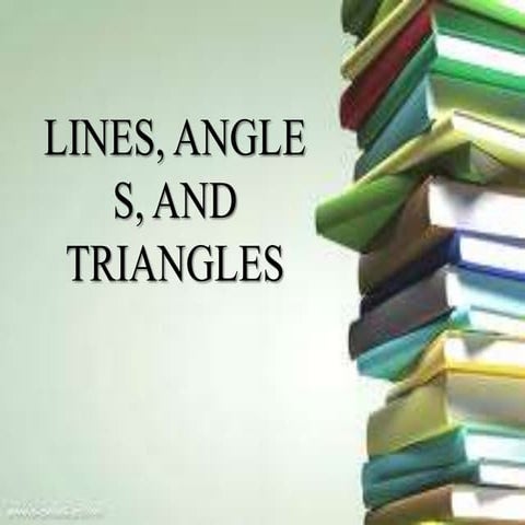 Lines, Angles and Triangles