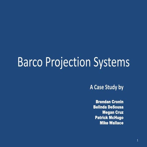 Barco Projection Systems Case Study