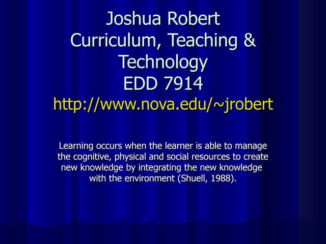 Curriculum Teaching and Technology