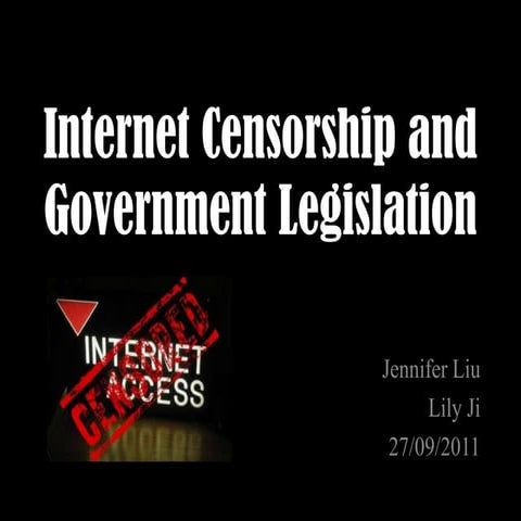 internet filtering and government legislation