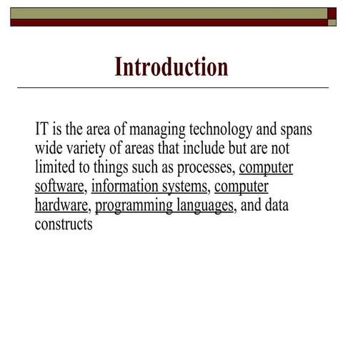 IT in the modern world