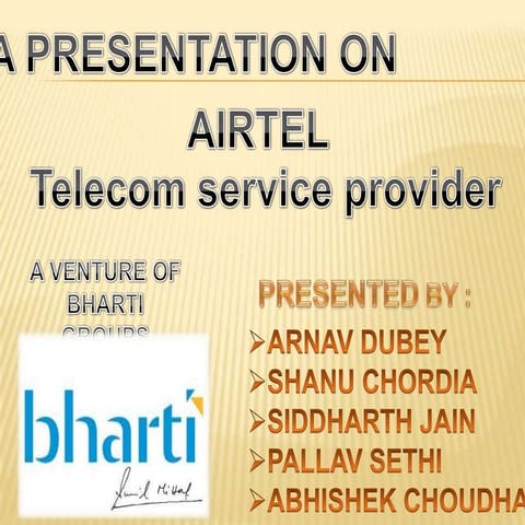 AIRTEL PPT BY ABHISHEK & PALLAV