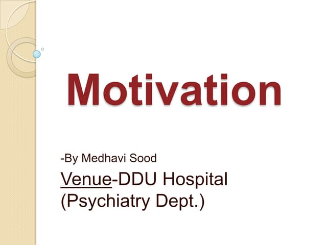 motivation and its theories