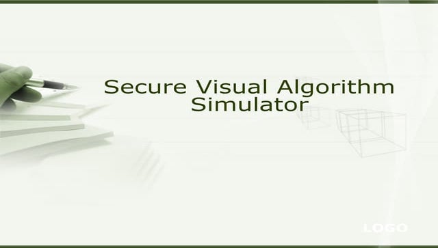 Secure visual algorithm simulator