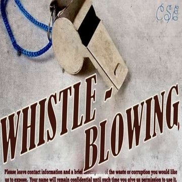 whistle blowing.