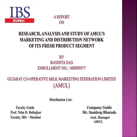 INTERNSHIP AT AMUL Final ppt