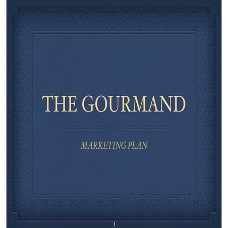 Marketing plan presentation for The Gourmand mobile application