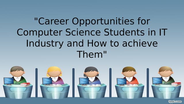 Career options for CS and IT students